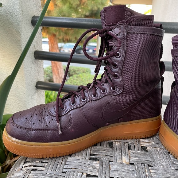 NIKE SF Air Force 1 High Deep Burgundy - Picture 6 of 8